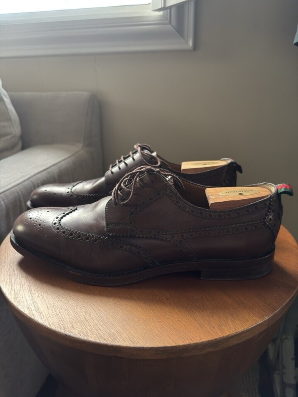 Gucci Made in Italy Wingtip Brouge Leather Dress Shoes 10